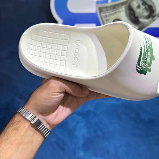 Chinelo Lacoste Slide Branco